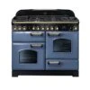 Rangemaster Classic Deluxe 110 Dual Fuel Stone Blue/Brass - CDL110DFFSB/B -Kitchen Series Shop c d cdl110dffsbb