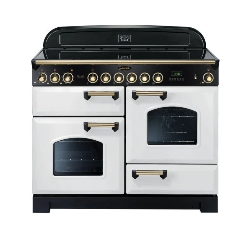 Rangemaster Classic Deluxe 110 Ceramic White Brass - CDL110ECWH/B Rangemaster Classic Deluxe 110 Ceramic White Brass - CDL110ECWH/B -Kitchen Series Shop c d cdl110ecwhb