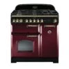 Rangemaster Classic Deluxe 90 Dual Fuel Cranberry Brass - CDL90DFFCY/B 1 Rangemaster Classic Deluxe 90 Dual Fuel Cranberry Brass - CDL90DFFCY/B -Kitchen Series Shop c d cdl90dffcyb