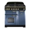 Rangemaster Classic Deluxe 90 Dual Fuel Stone Blue/Brass - GB/IE - CDL90DFFSB/B -Kitchen Series Shop c d cdl90dffsbb