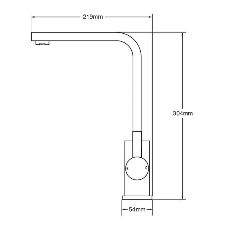 Deva by Methven Camden Mono Sink Kitchen Mixer Tap - Chrome - CDN104 Deva By Methven Camden Mono Sink Kitchen Mixer Tap - Chrome - CDN104 -Kitchen Series Shop c d cdn104 1
