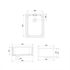 Rangemaster Farmhouse Belfast 1 Bowl Fire Clay Ceramic Kitchen Sink - Anthracite - CFBL595AN/ -Kitchen Series Shop c f cfbl595an 4