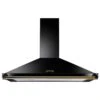 Rangemaster Classic 110cm Hood Black Brass Rail - CLAHDC110BB/ -Kitchen Series Shop c l clahdc110bb