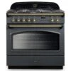 Rangemaster Classic FX 90 Dual Fuel Range Cooker - Slate & Brass - CLAS90FXDFFSL/B 1 Rangemaster Classic FX 90 Dual Fuel Range Cooker - Slate & Brass - CLAS90FXDFFSL/B -Kitchen Series Shop c l clas90fxdffslb