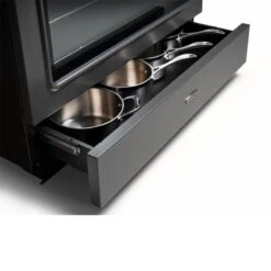 Rangemaster Classic FX 90 Dual Fuel Range Cooker - Slate & Brass - CLAS90FXDFFSL/B -Kitchen Series Shop c l clas90fxdffslb 5