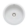 Rangemaster Rustique 445x445 1 Bowl Fire Clay Ceramic Kitchen Sink - White - CRUB385WH/ -Kitchen Series Shop c r crub385wh