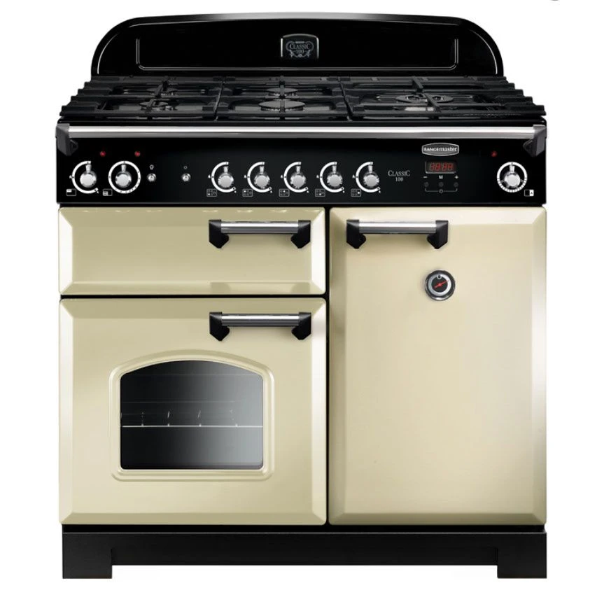 Rangemaster Classic 100 All Gas Cream/Chrome Cooker CLA100NGFCR/C Rangemaster Classic 100 All Gas Cream/Chrome Cooker CLA100NGFCR/C -Kitchen Series Shop cla100ngfcrc