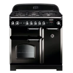 Rangemaster Classic 90 All Gas Black/Chrome Cooker CLA90NGFBL/C
