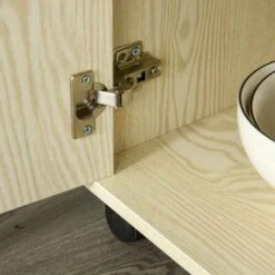 HOMCOM Modern Rolling Storage Trolley - Oak Tone - 835-258AK 6 HOMCOM Modern Rolling Storage Trolley - Oak Tone - 835-258AK -Kitchen Series Shop cow56617dc41d6f9a.jpg