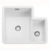 Rangemaster Rustique 1.3 Bowl Fire Clay Ceramic Kitchen Sink - White - CRUB3214WH/ -Kitchen Series Shop crub3314wh