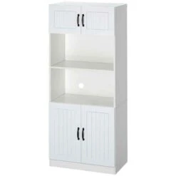 HOMCOM 5-Tier Kitchen Storage Unit With Countertop - White - 835-684V00WT -Kitchen Series Shop cvsdaa182a9810b6d.jpg