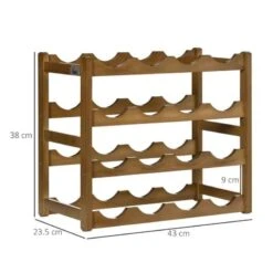 HOMCOM Freestanding Bamboo Wine Rack For 16 Bottles - Brown - 801-269V00BN 11 HOMCOM Freestanding Bamboo Wine Rack For 16 Bottles - Brown - 801-269V00BN -Kitchen Series Shop e4za1218701d08f86.jpg