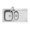Leisure Eaton 1.5 Bowl Inset Kitchen Sink With Reversible Drainer - Stainless Steel - EA9502/ 1 Leisure Eaton 1.5 Bowl Inset Kitchen Sink With Reversible Drainer - Stainless Steel - EA9502/ -Kitchen Series Shop e a ea9502