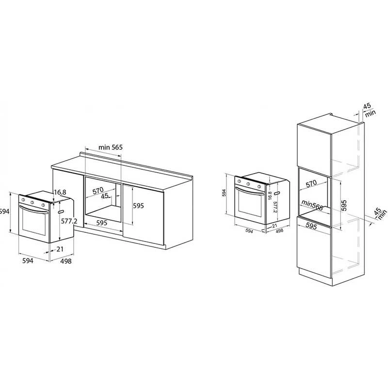 Rangemaster Eclipse 60CM Built In Electric Single Pyrolytic Oven - Black - ECL6013PBLG/C Rangemaster Eclipse 60CM Built In Electric Single Pyrolytic Oven - Black - ECL6013PBLG/C -Kitchen Series Shop e c ecl6013pblgc 5