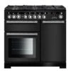 Rangemaster Encore Deluxe 100cm Dual Fuel Range Cooker - Charcoal Black/Chrome - EDL100DFFCB/C 1 Rangemaster Encore Deluxe 100cm Dual Fuel Range Cooker - Charcoal Black/Chrome - EDL100DFFCB/C -Kitchen Series Shop e d edl100dffcbc