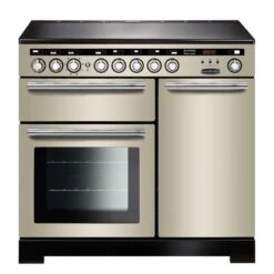 Rangemaster Encore Deluxe 100cm Induction Range Cooker - Ivory/Chrome - EDL100EIIV/C