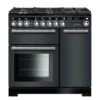Rangemaster Encore Deluxe 90cm Dual Fuel Range Cooker - Slate/Chrome - EDL90DFFSL/C -Kitchen Series Shop e d edl90dffslc