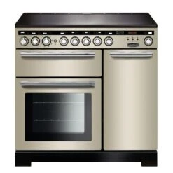 Rangemaster Encore Deluxe 90cm Induction Range Cooker - Ivory/Chrome - EDL90EIIV/C
