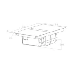 Elica NikolaTesla Fit XL 83cm Venting Induction Hob - Black - PRF0179476 -Kitchen Series Shop e l elica fit xl prf0179476 dimensions