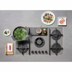 Elica NikolaTesla Flame 90cm Venting Gas Hob (Ducting) - Grey - PRF0147742A