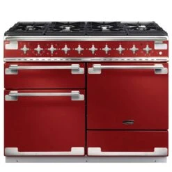 Rangemaster Elise 110cm Dual Fuel Range Cooker - Cherry Red - ELS110DFFRD/