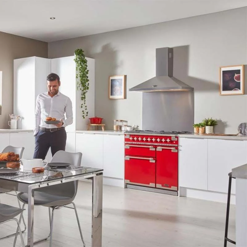 Rangemaster Elise 110cm Dual Fuel Range Cooker - Cherry Red - ELS110DFFRD/ Rangemaster Elise 110cm Dual Fuel Range Cooker - Cherry Red - ELS110DFFRD/ -Kitchen Series Shop e l els110dffrd 2