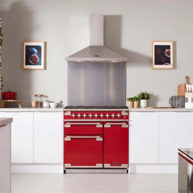 Rangemaster Elise 110cm Dual Fuel Range Cooker - Cherry Red - ELS110DFFRD/ Rangemaster Elise 110cm Dual Fuel Range Cooker - Cherry Red - ELS110DFFRD/ -Kitchen Series Shop e l els110dffrd 3