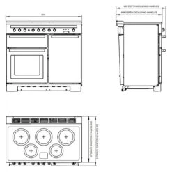 Rangemaster Encore Deluxe 100cm Induction Range Cooker - Ivory/Chrome - EDL100EIIV/C -Kitchen Series Shop e n encore deluxe 100 ind 5