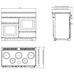 Rangemaster Encore Deluxe 110cm Induction Range Cooker - Stainless Steel/Chrome - EDL110EISS/C -Kitchen Series Shop e n encore deluxe 110 ind 5 1