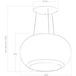 Elica PRF0151809 Interstellar 65cm Island Cooker Hood - Black Crystal -Kitchen Series Shop elica prf0151809 dimensions