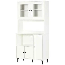 HOMCOM Freestanding Kitchen Cabinet With Countertop - White - 835-685V00WT -Kitchen Series Shop ezh7ba18b2384cc3e.jpg