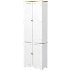 HOMCOM 4-Door Freestanding Kitchen Storage Unit - White - 835-663BN -Kitchen Series Shop f5bc2418a3b718f00.jpg