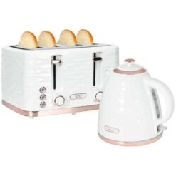 HOMCOM 1600W 1.7 Litre Rapid Boil Kettle & Toaster Set - Cream - 800-162V70CW -Kitchen Series Shop fh898a188f7dcb2bb.jpg