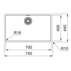 Franke Maris 1 Bowl Undermount Kitchen Sink MRX 110 70 - Stainless Steel - 122.0531.911 4 Franke Maris 1 Bowl Undermount Kitchen Sink MRX 110 70 - Stainless Steel - 122.0531.911 -Kitchen Series Shop franke maris 1220531911 dimensions