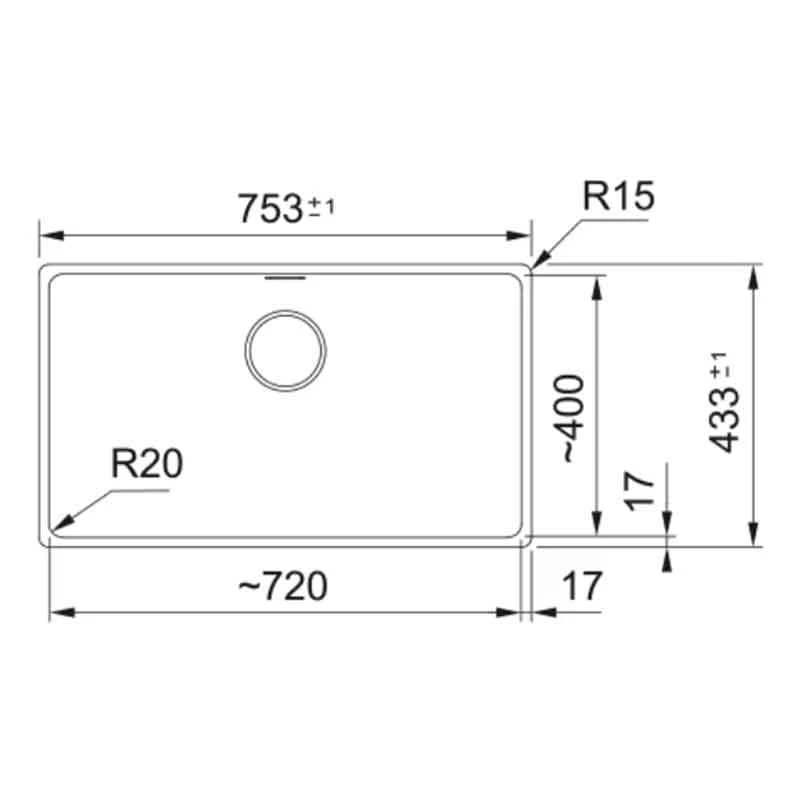 Franke Maris 1 Bowl Undermount Fragranite Kitchen Sink MRG 110-72 - Matt Black - 125.0688.513 Franke Maris 1 Bowl Undermount Fragranite Kitchen Sink MRG 110-72 - Matt Black - 125.0688.513 -Kitchen Series Shop franke maris 1250688513 dimensions 1