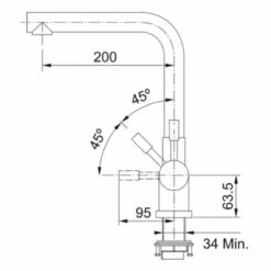 Franke Minerva Mondial 4-in-1 Electronic Kitchen Tap - Stainless Steel - 119.0532.227 5 Franke Minerva Mondial 4-in-1 Electronic Kitchen Tap - Stainless Steel - 119.0532.227 -Kitchen Series Shop franke minerva 1190532227 dimensions 1