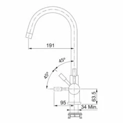 Franke Minerva Helix 4-in-1 Electronic Kitchen Tap - Copper - 119.0625.398 -Kitchen Series Shop franke minerva 1190625398 dimensions