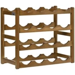 HOMCOM Freestanding Bamboo Wine Rack For 16 Bottles - Brown - 801-269V00BN 5 HOMCOM Freestanding Bamboo Wine Rack For 16 Bottles - Brown - 801-269V00BN -Kitchen Series Shop g8v98a18701d08f86.jpg