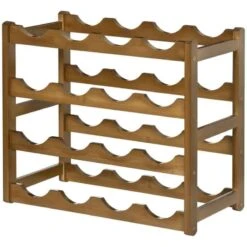 HOMCOM Freestanding Bamboo Wine Rack For 16 Bottles - Brown - 801-269V00BN 6 HOMCOM Freestanding Bamboo Wine Rack For 16 Bottles - Brown - 801-269V00BN -Kitchen Series Shop h4tdaa18701d08f86.jpg