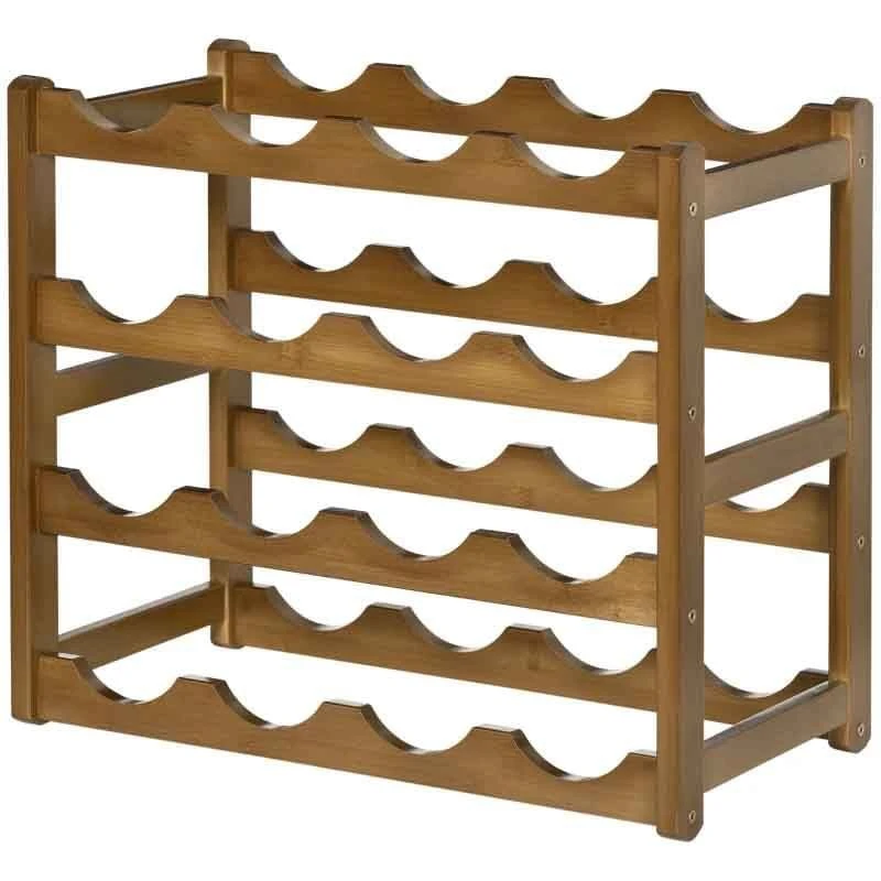 HOMCOM Freestanding Bamboo Wine Rack for 16 Bottles - Brown - 801-269V00BN HOMCOM Freestanding Bamboo Wine Rack For 16 Bottles - Brown - 801-269V00BN -Kitchen Series Shop h4tdaa18701d08f86.jpg