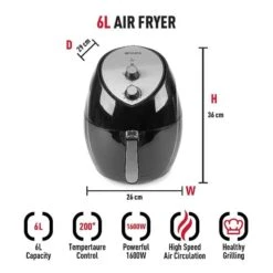 Haden 6 Litre Air Fryer - 204325 -Kitchen Series Shop h a haden air fryer 204325 4