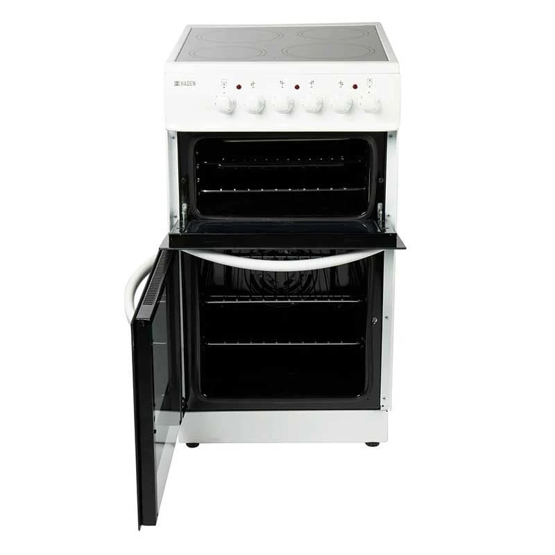 Haden HE50DOMW 50cm Double Oven With Ceramic Hob - White - HE50DOMW Haden HE50DOMW 50cm Double Oven With Ceramic Hob - White - HE50DOMW -Kitchen Series Shop h a haden he50domw 1