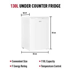 Haden HR128W 55cm Under Counter Larder Fridge - White - HR128W -Kitchen Series Shop h a haden hr128w 2