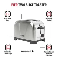 Haden Iver 2 Slice Toaster - Stainless Steel - 206466 4 Haden Iver 2 Slice Toaster - Stainless Steel - 206466 -Kitchen Series Shop h a haden iver 206466 2