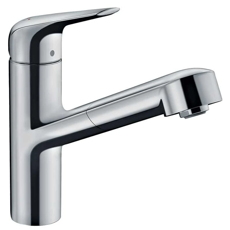 hansgrohe Focus M42 EcoSmart Single Lever Kitchen Mixer Tap 150 With Pull-Out Spout Single Spray Mode - Chrome - 71865000 Hansgrohe Focus M42 EcoSmart Single Lever Kitchen Mixer Tap 150 With Pull-Out Spout Single Spray Mode - Chrome - 71865000 -Kitchen Series Shop h a hansgrohe 71865000