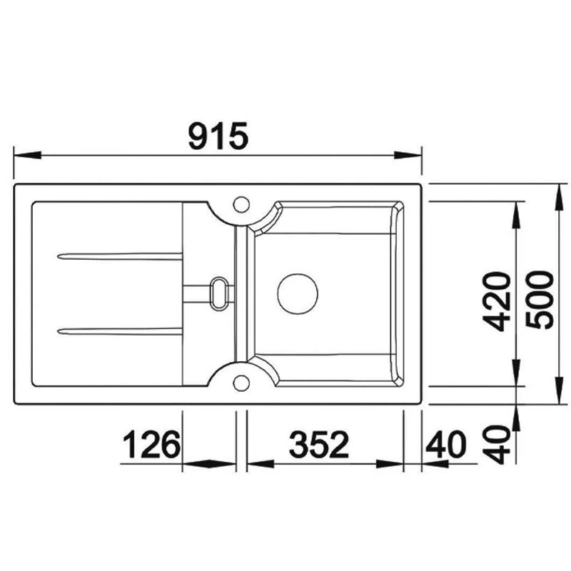 Thomas Denby Harmony XW 1 Bowl Reversible Ceramic Kitchen Sink & Drainer - White - HAR9110WH Thomas Denby Harmony XW 1 Bowl Reversible Ceramic Kitchen Sink & Drainer - White - HAR9110WH -Kitchen Series Shop h a har9110wh 2