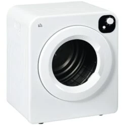 HOMCOM 6kg Vented Freestanding & Wall Mounted Tumble Dryer With 7 Programmers - White - 853-025V70WT