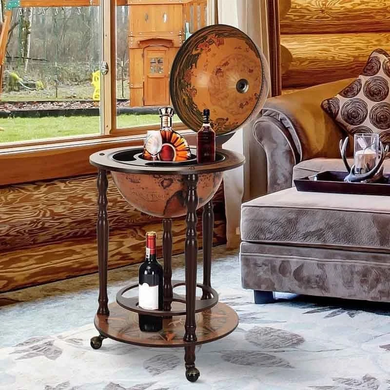 HOMCOM Globe Shaped Retro Style Drinks Cabinet - Brown - 801-041 HOMCOM Globe Shaped Retro Style Drinks Cabinet - Brown - 801-041 -Kitchen Series Shop h o homcom 801 041