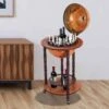 HOMCOM Globe Shaped Retro Style Drinks Cabinet With Wheels - Brown - 801-073 1 HOMCOM Globe Shaped Retro Style Drinks Cabinet With Wheels - Brown - 801-073 -Kitchen Series Shop h o homcom 801 073