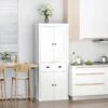 HOMCOM Traditional Freestanding Kitchen Unit - White - 835-042V02WT -Kitchen Series Shop h o homcom 835 042v02wt